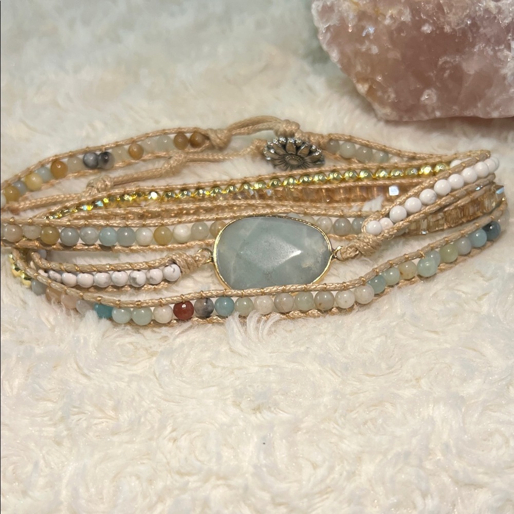 Multi-Color Beaded Wrap Bracelet